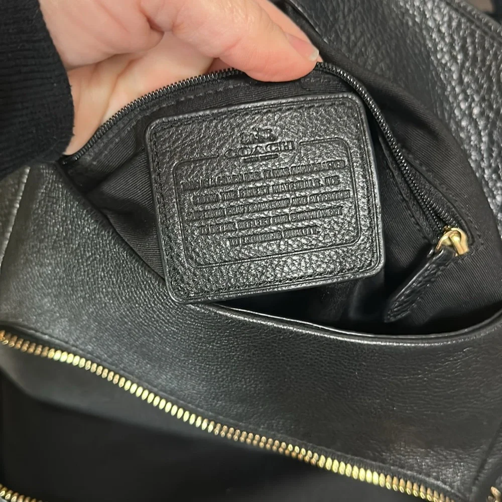 Like new black and gold coach bag - Picture 6 of 7